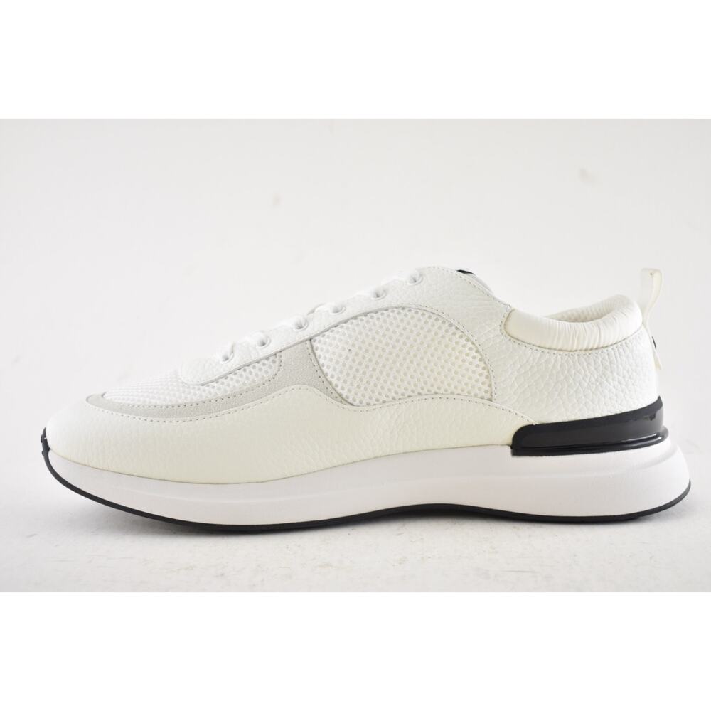 Chanel 21S Mens White Black Leather CC Logo Lace Low Top Trainer Sneaker 44 11 - Picture 10 of 14